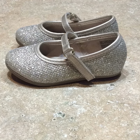 GIRL’S SMART FIT GOLD GLITTER BALLET SHOES - Picture 2 of 8